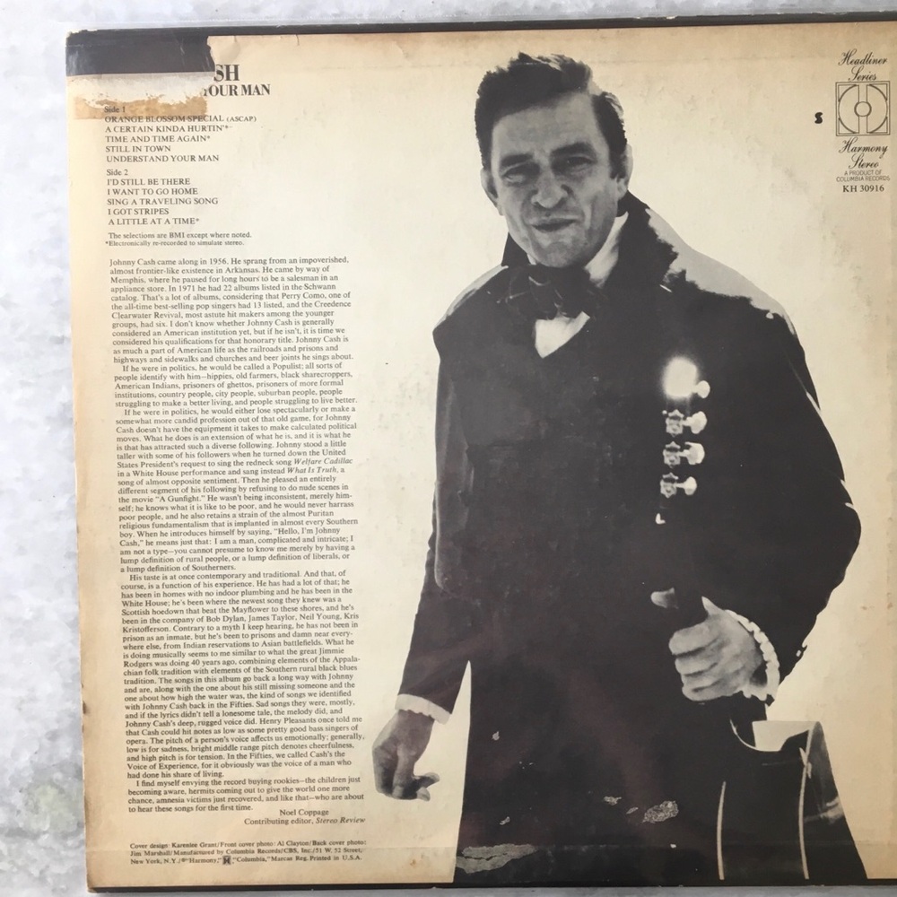 Johnny Cash 'Understand Your Man' Vinyl Record - Picture 7 of 13